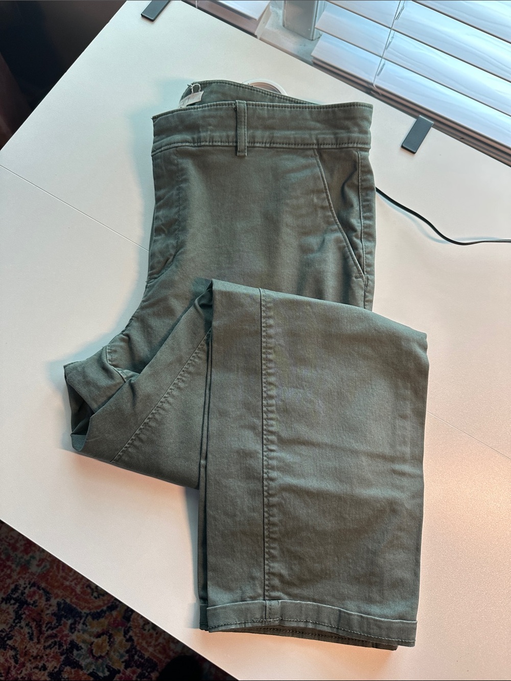 LOFT Olive Green Straight Leg Women's Pants